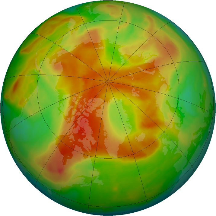 Arctic ozone map for 12 May 2013